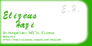 elizeus hazi business card